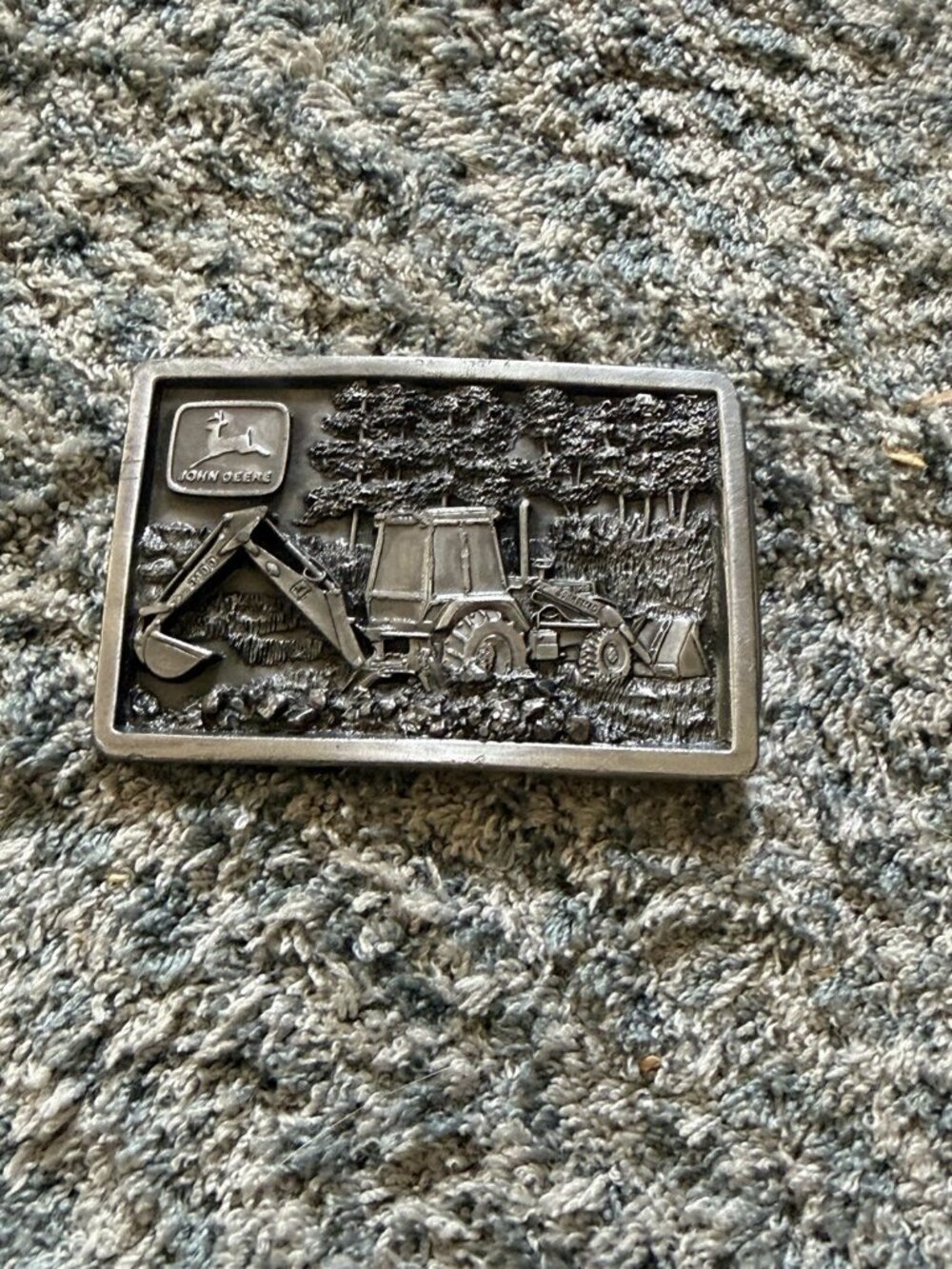 John Deere Tie Tack & Dubuque Works Backhoe Leader 1995 Belt Buckle